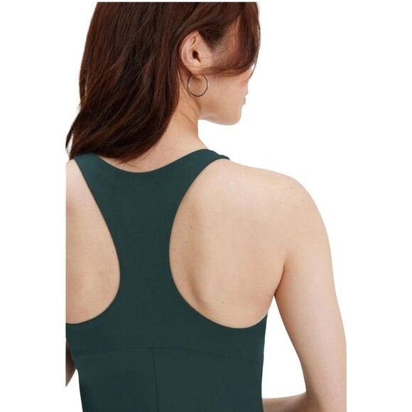 Girlfriend Collective Paloma Racerback Workout Dress Shorts Earth Green Size L - Picture 8 of 10